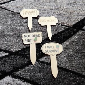 HUMOROUS SAYINGS PLANT FLOWERS CACTUS HERBS INSERTS TAGS STAKES SIGNS LA…